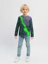 Детский лонгслив / ЗЕЛЕНЫЙ РАЗЛОМ | 3Д РАЗЛОМ