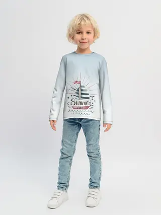 Детский лонгслив / кораблик лето