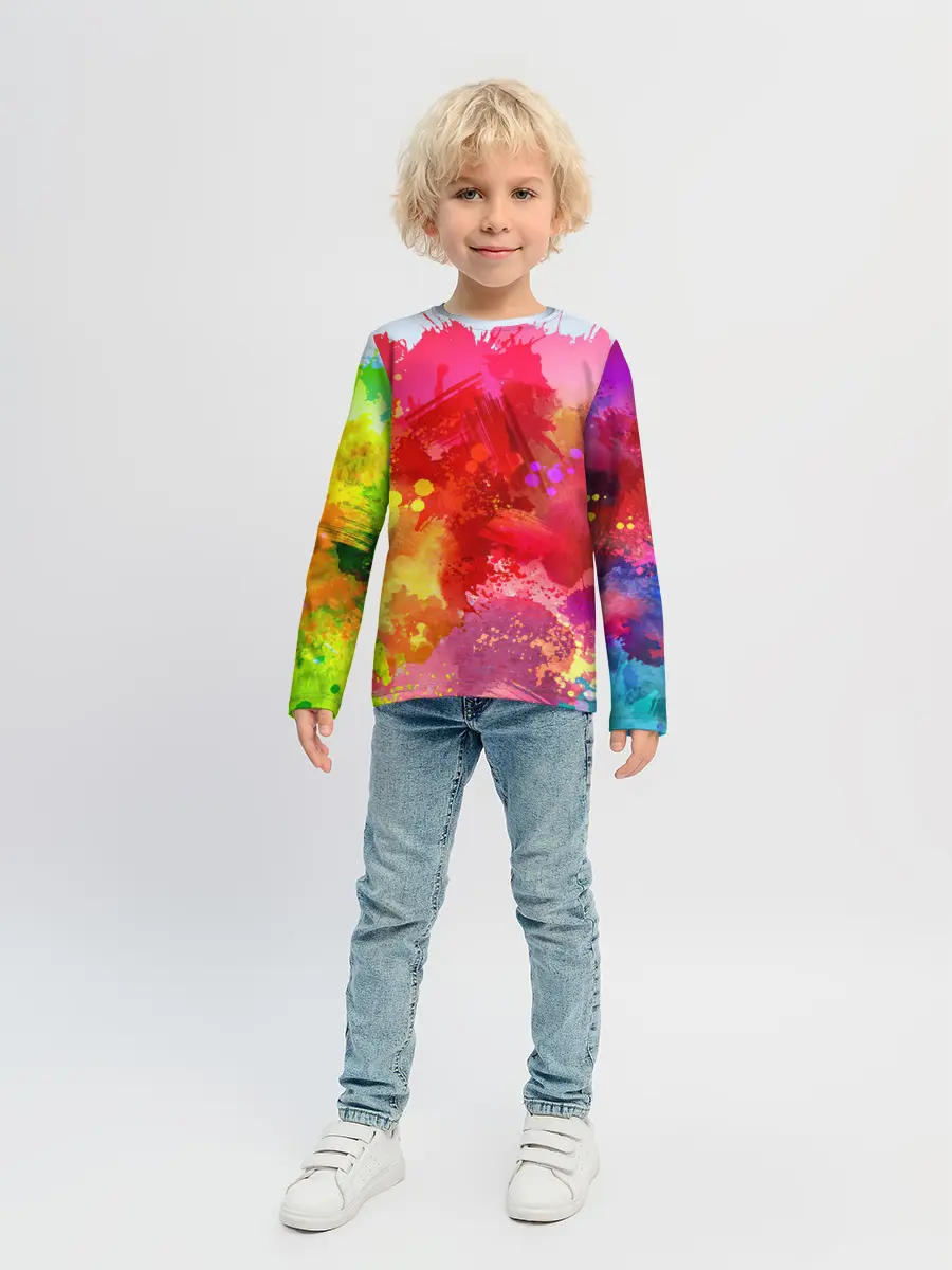Детский лонгслив / брызги краски