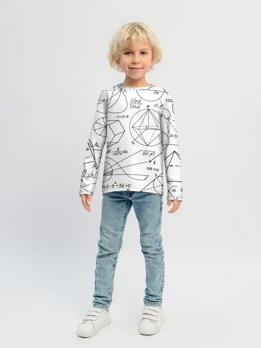 Детский лонгслив / Геометрия
