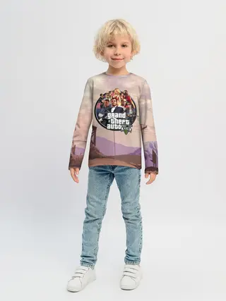 Детский лонгслив / Grand Theft Auto 5 персонажи