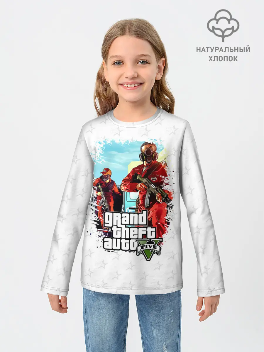 Детский лонгслив / Grand Theft Auto ограбление