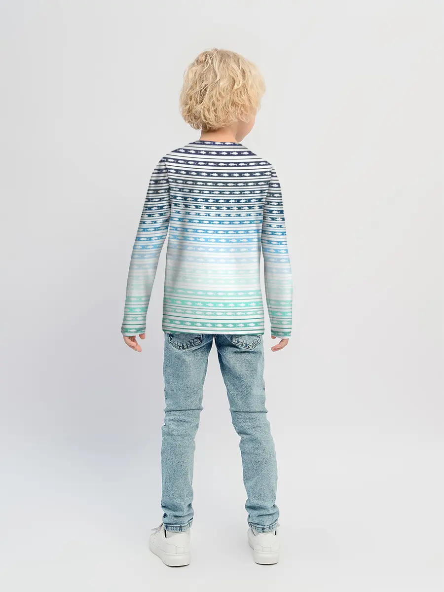 Детский лонгслив / Sunset fish