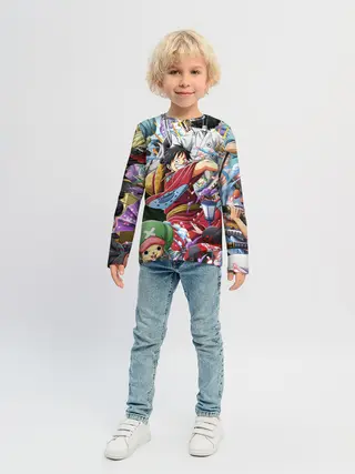 Детский лонгслив / One Piece стикербомбинг