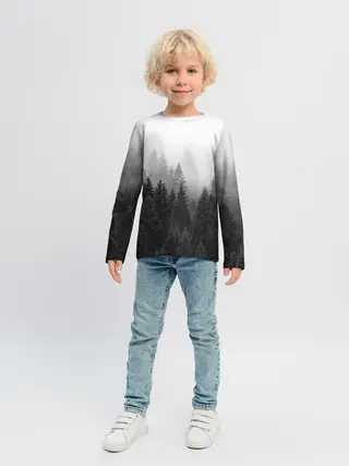 Детский лонгслив / Туманный лес