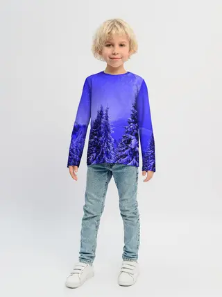 Детский лонгслив / Зимний лес