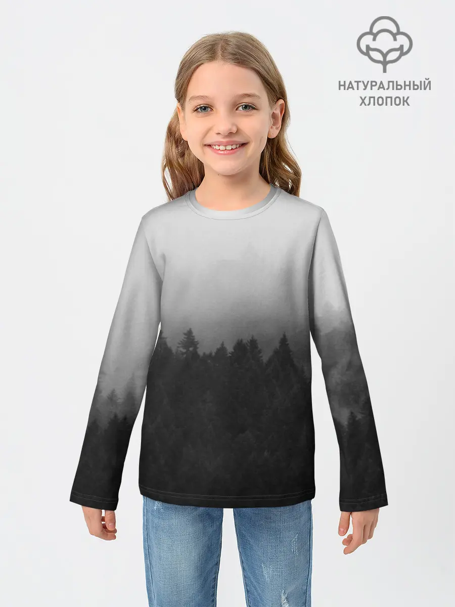 Детский лонгслив / Туманный лес