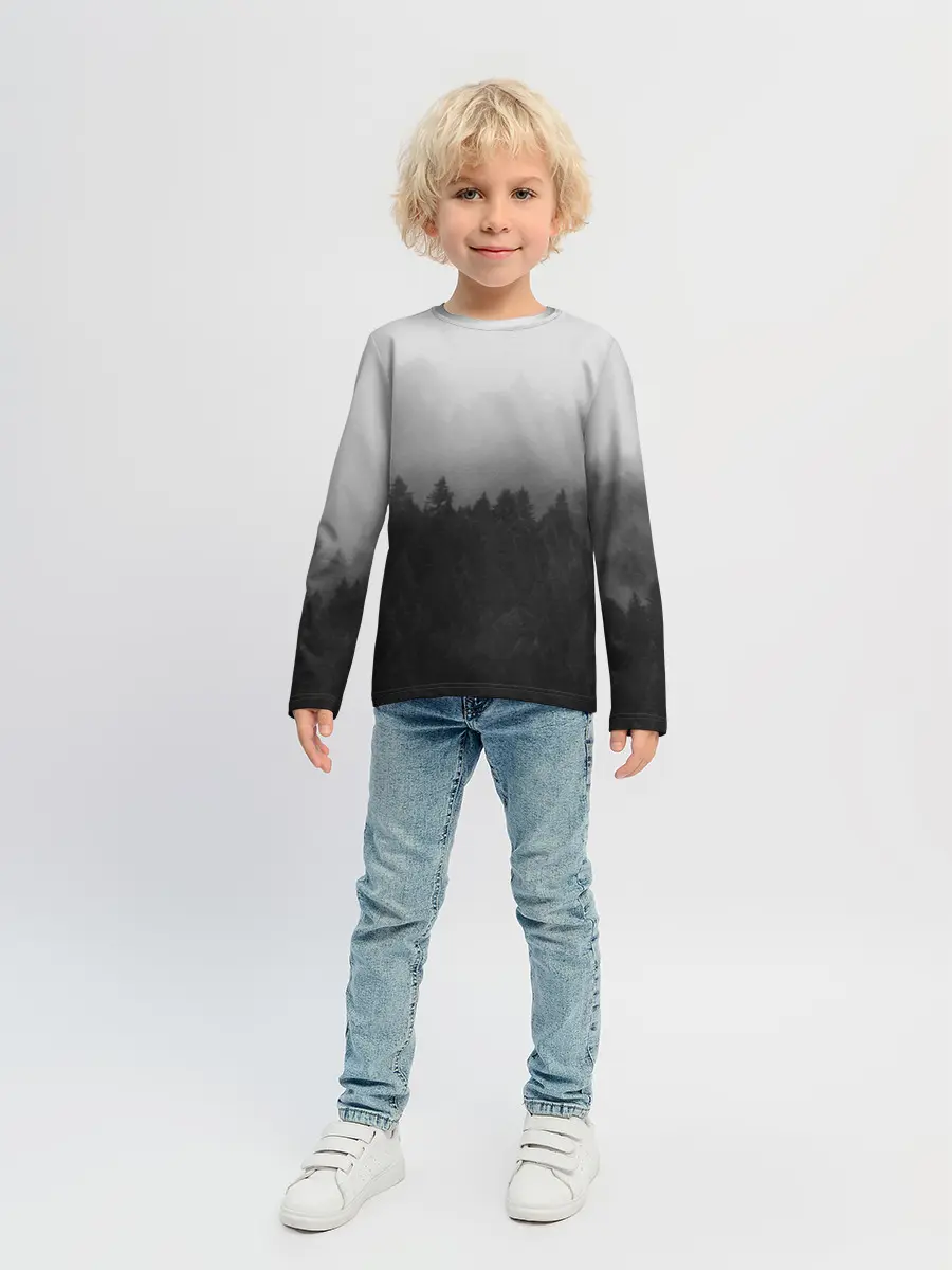 Детский лонгслив / Туманный лес