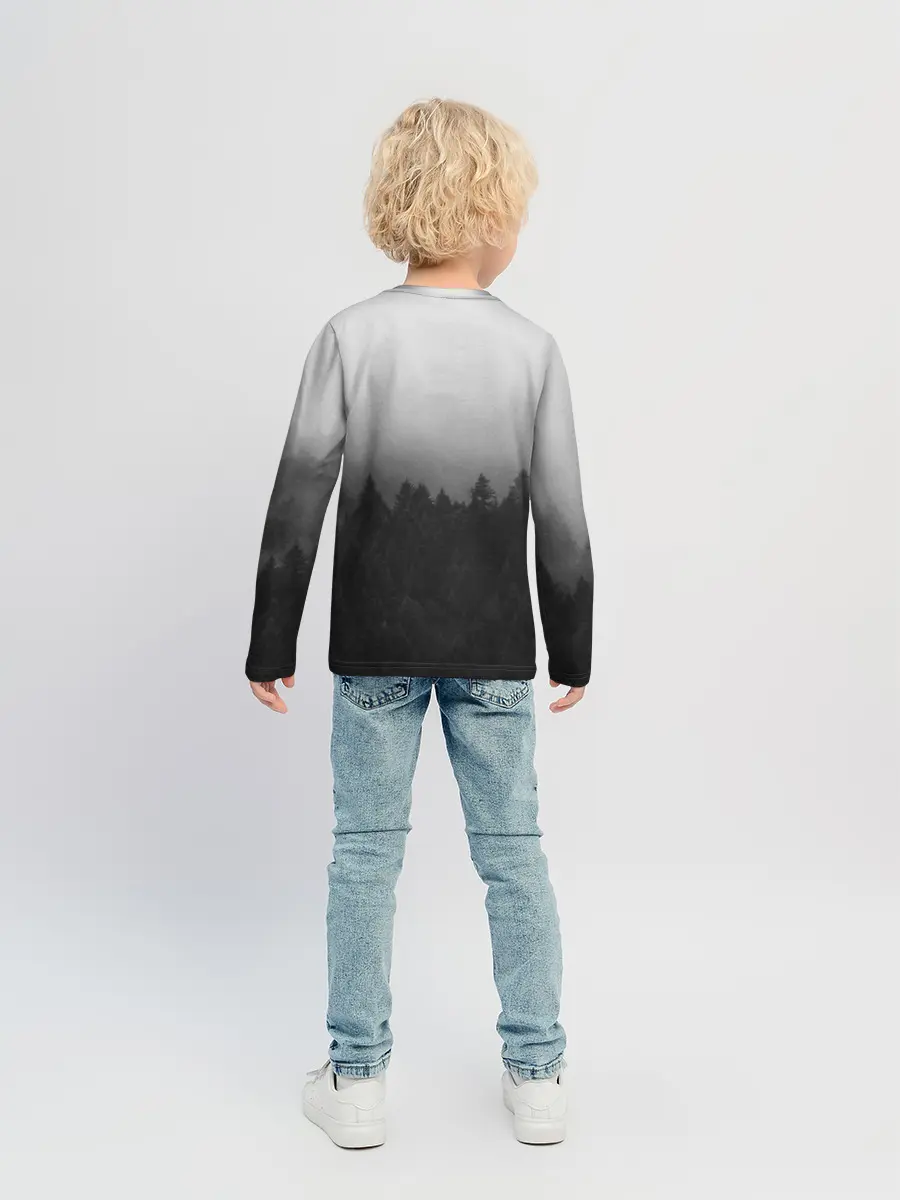 Детский лонгслив / Туманный лес