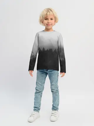 Детский лонгслив / Туманный лес