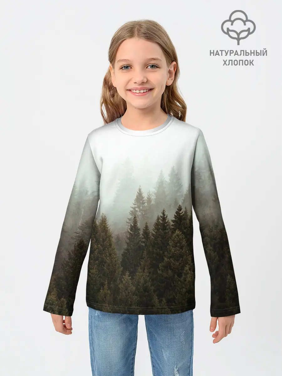 Детский лонгслив / Деревья
