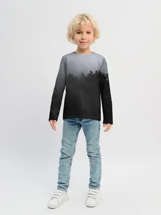 Детский лонгслив / Лес в дыму