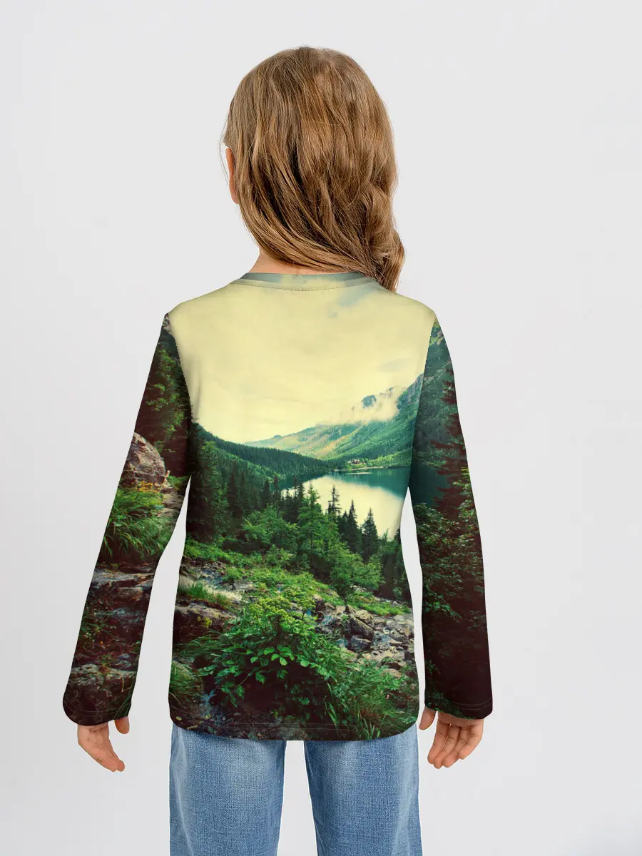 Детский лонгслив / Красивый лес