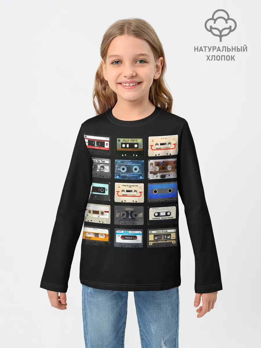 Детский лонгслив / Музыкальные касеты
