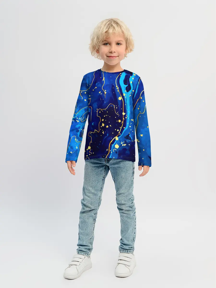 Детский лонгслив / СИНИЙ ГРАНИТ