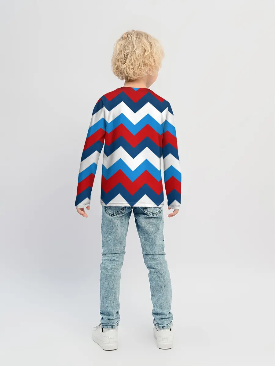 Детский лонгслив / Зигзаг