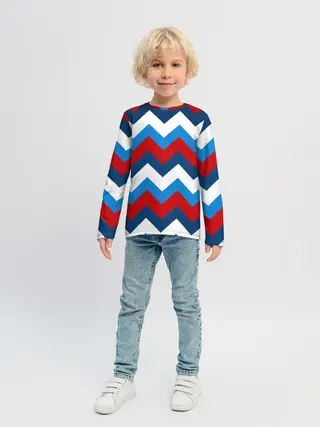 Детский лонгслив / Зигзаг
