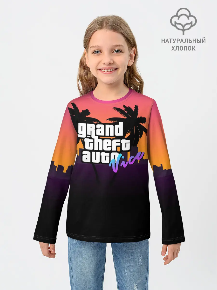 Детский лонгслив / Grand Theft Auto vice