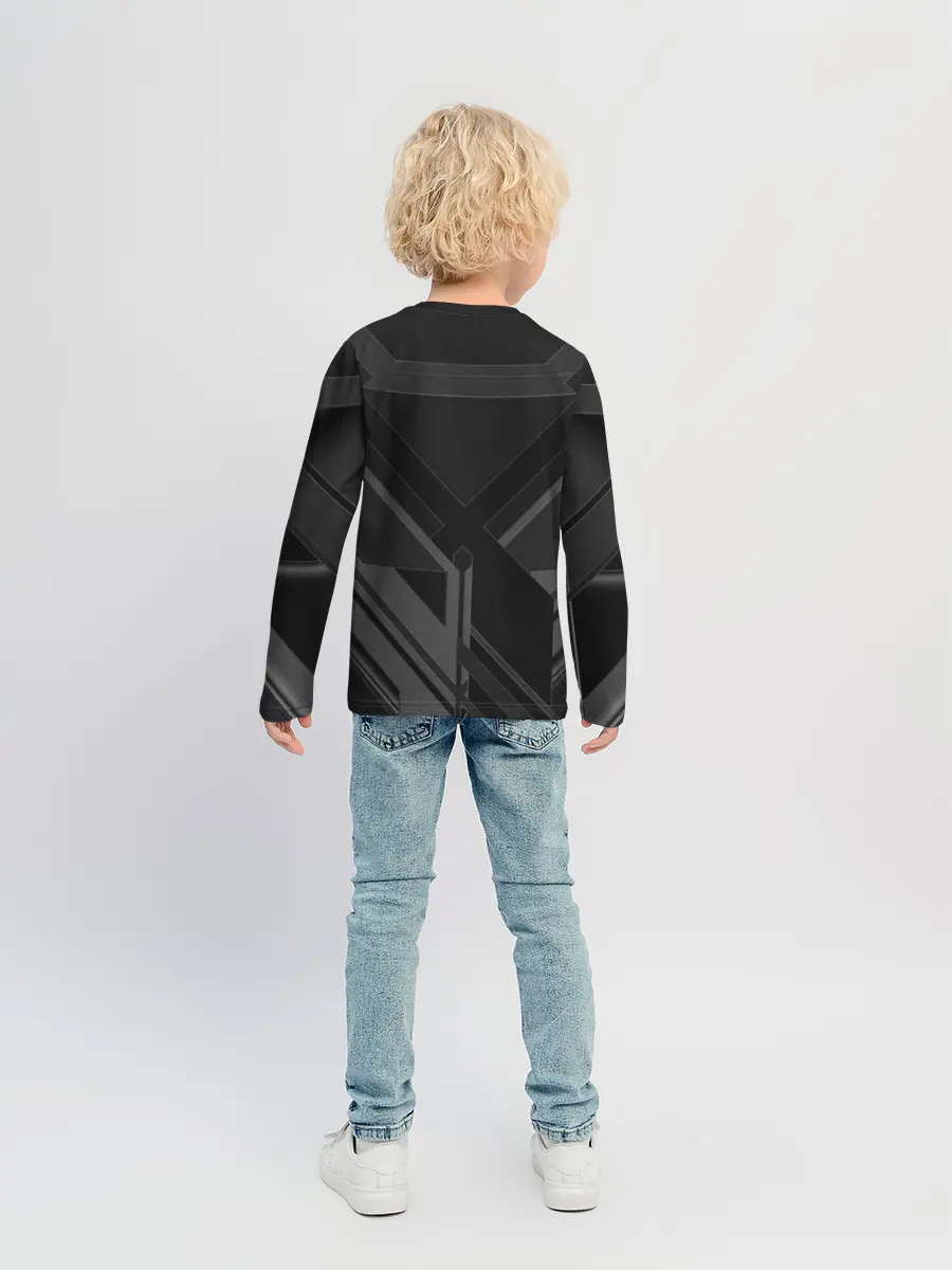 Детский лонгслив / Хромированная Сталь