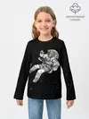 Детский лонгслив / Скелет Космонавт