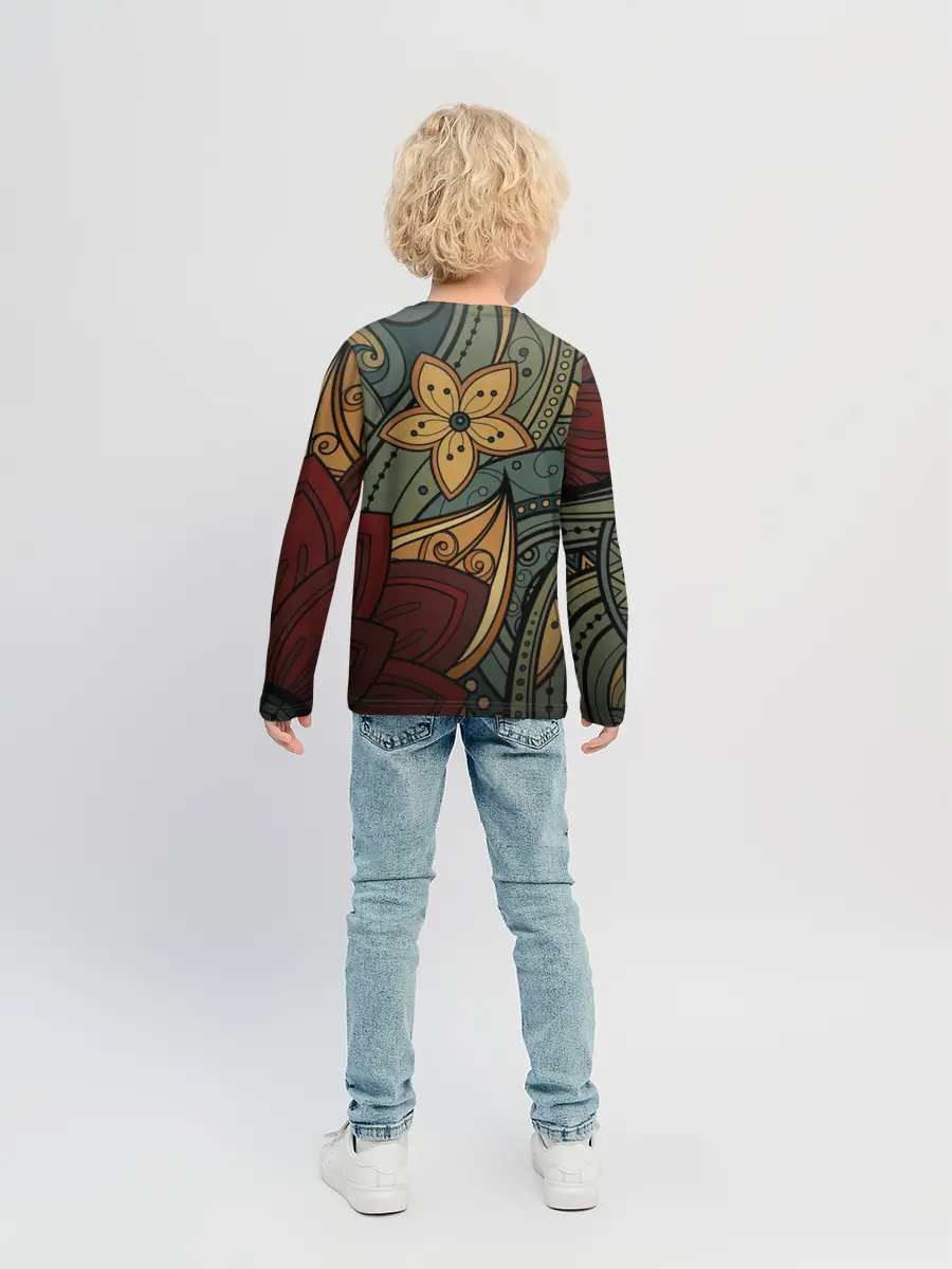Детский лонгслив / Меладзе Цветы | Мандала