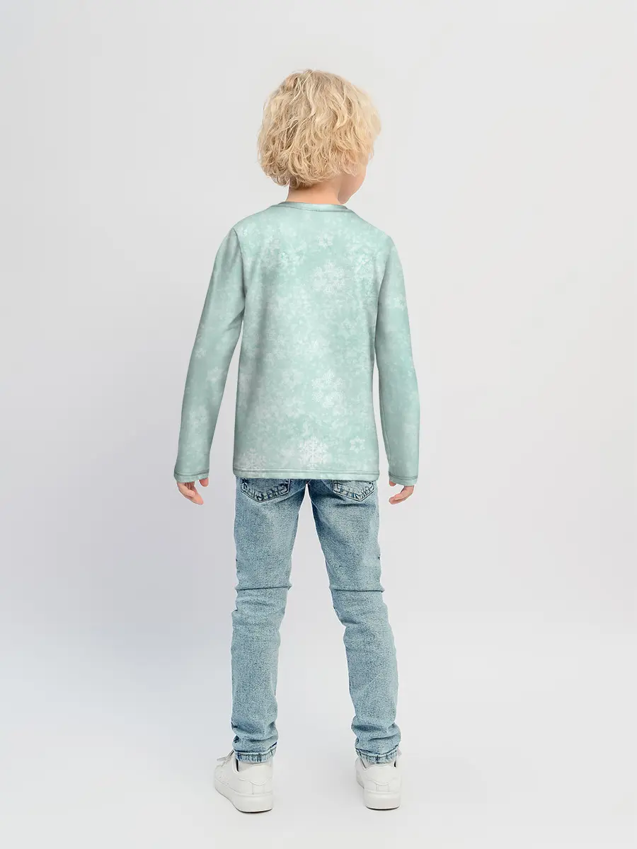 Детский лонгслив / Медвежонок с подарком