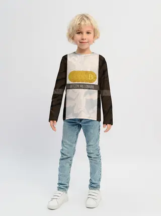 Детский лонгслив / Bitcoin | Биткоин | Миллионер