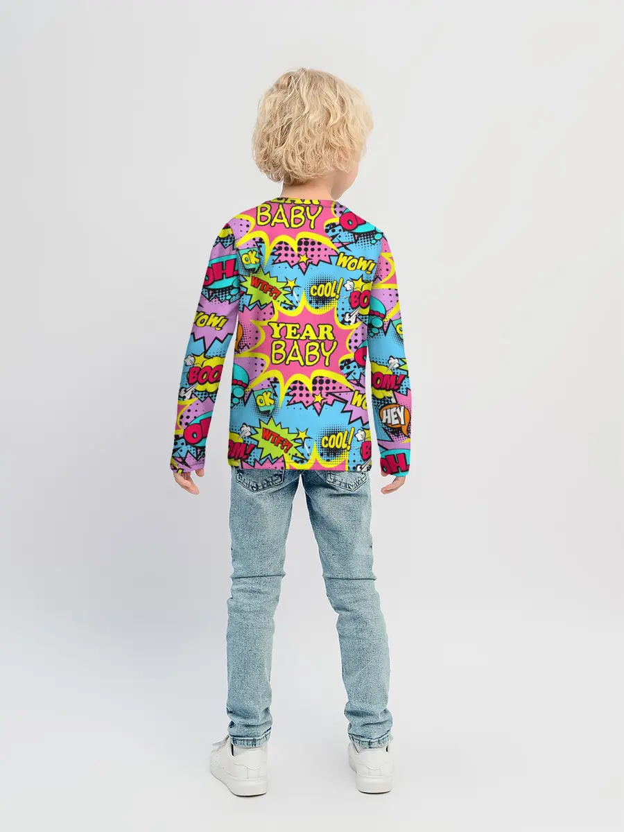 Детский лонгслив / Year baby Pop art print