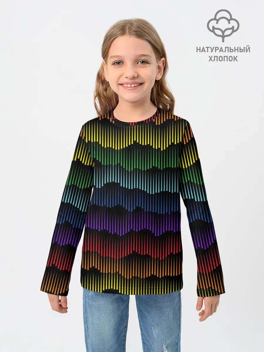 Детский лонгслив / Радуга