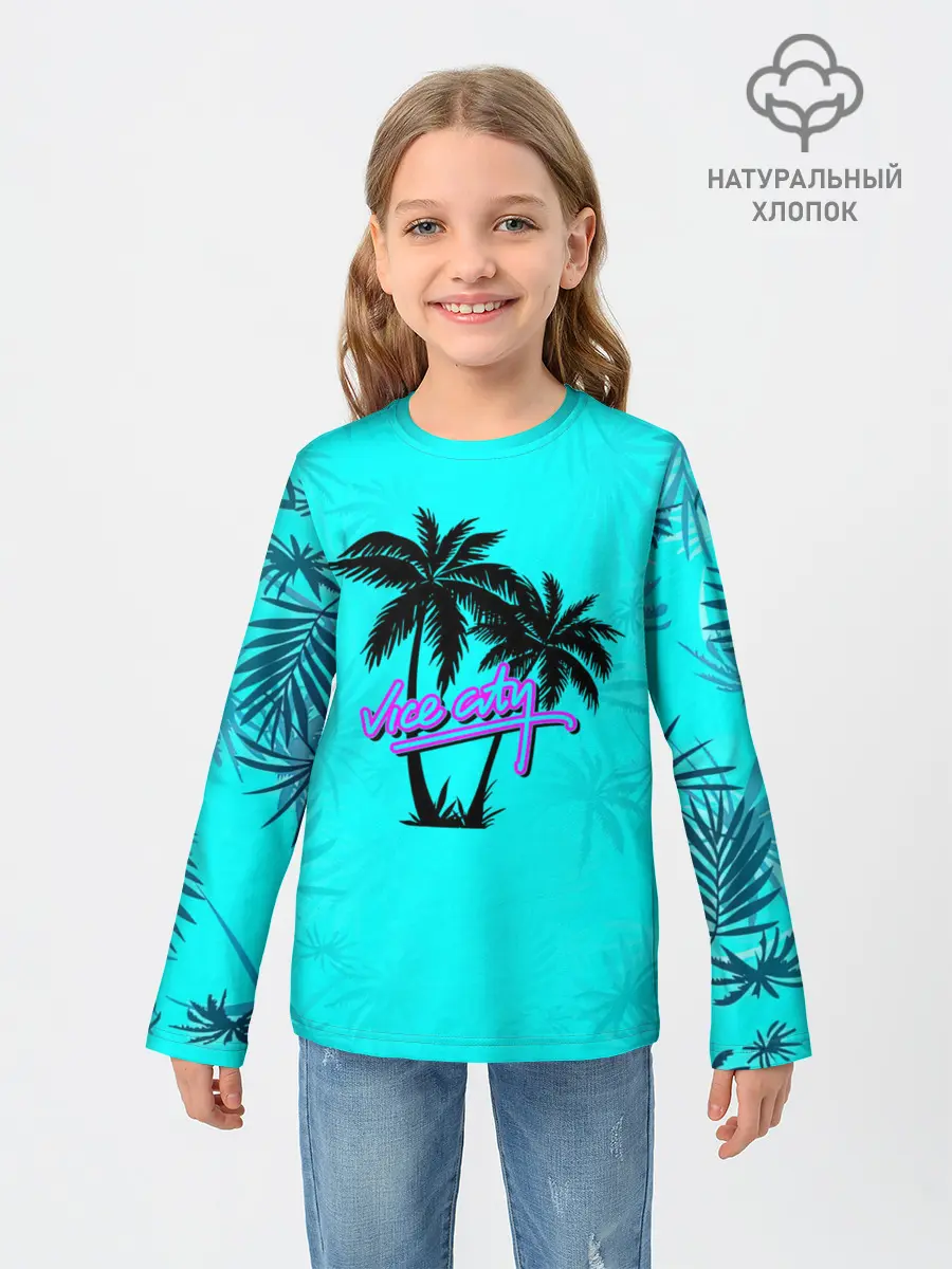 Детский лонгслив / GTA Vice City гавайка