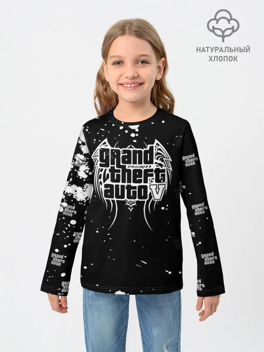 Детский лонгслив / Grand Theft Auto крылья