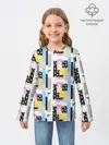 Детский лонгслив / Memphis style geometry