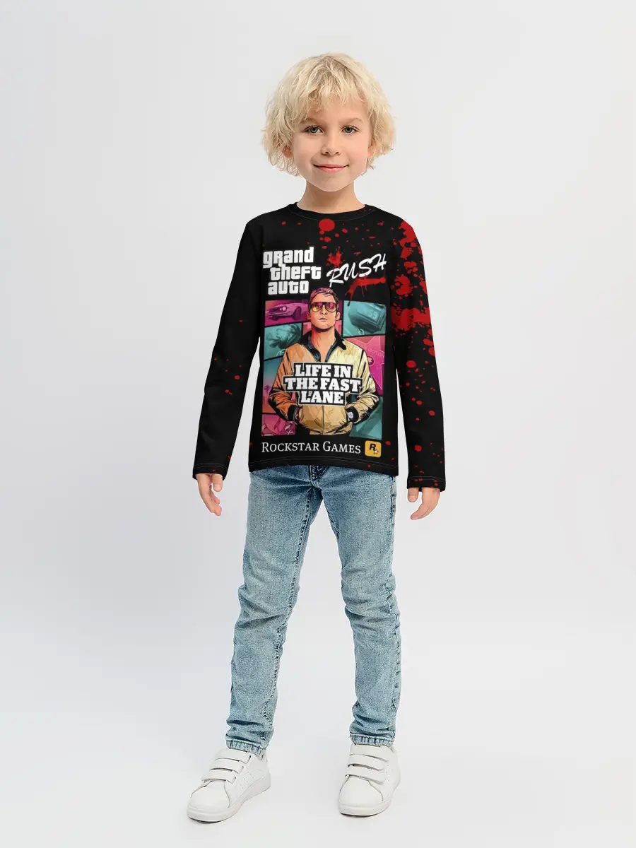 Детский лонгслив / Grand Theft Auto RUSH