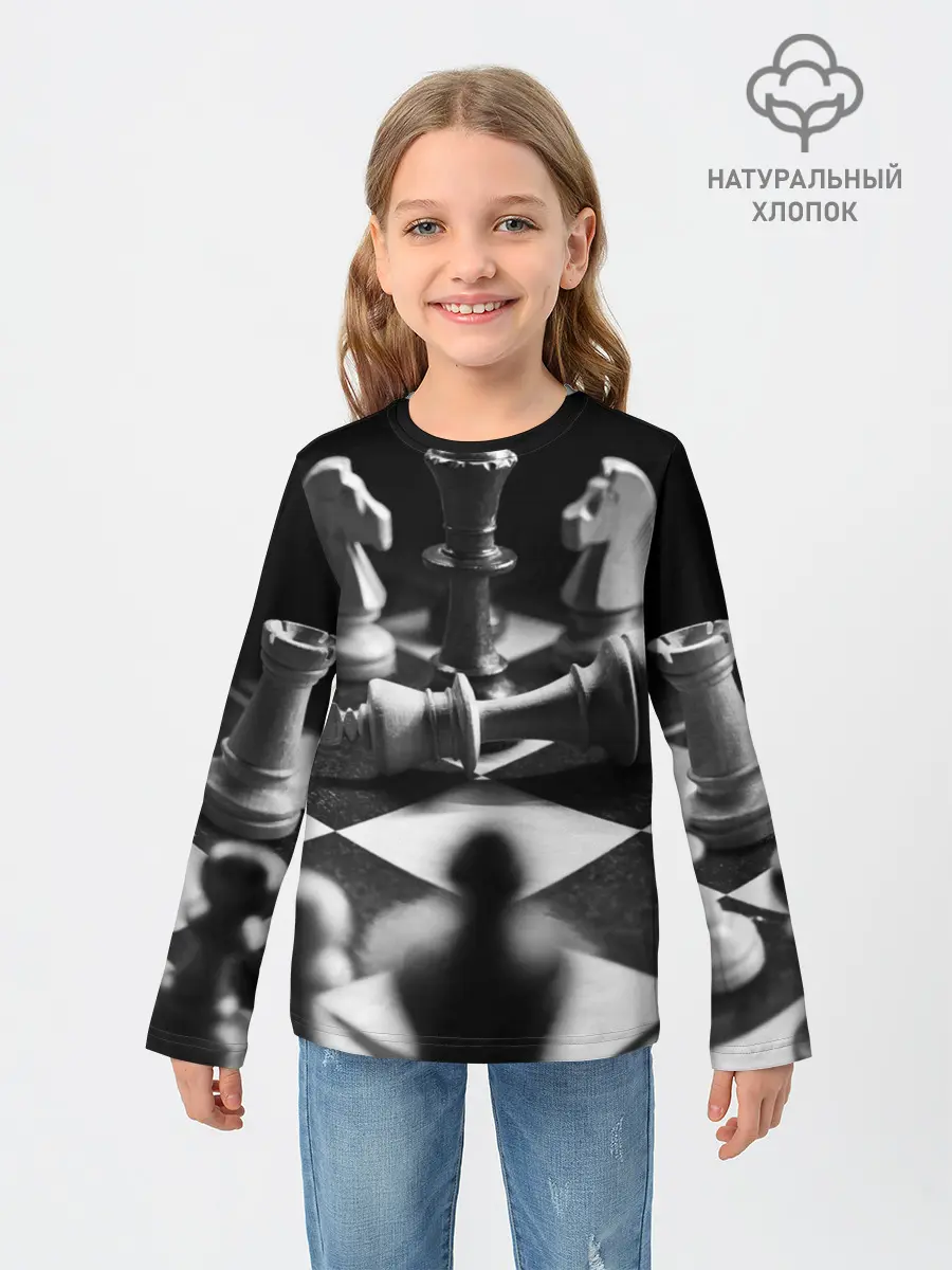 Детский лонгслив / Шахматы