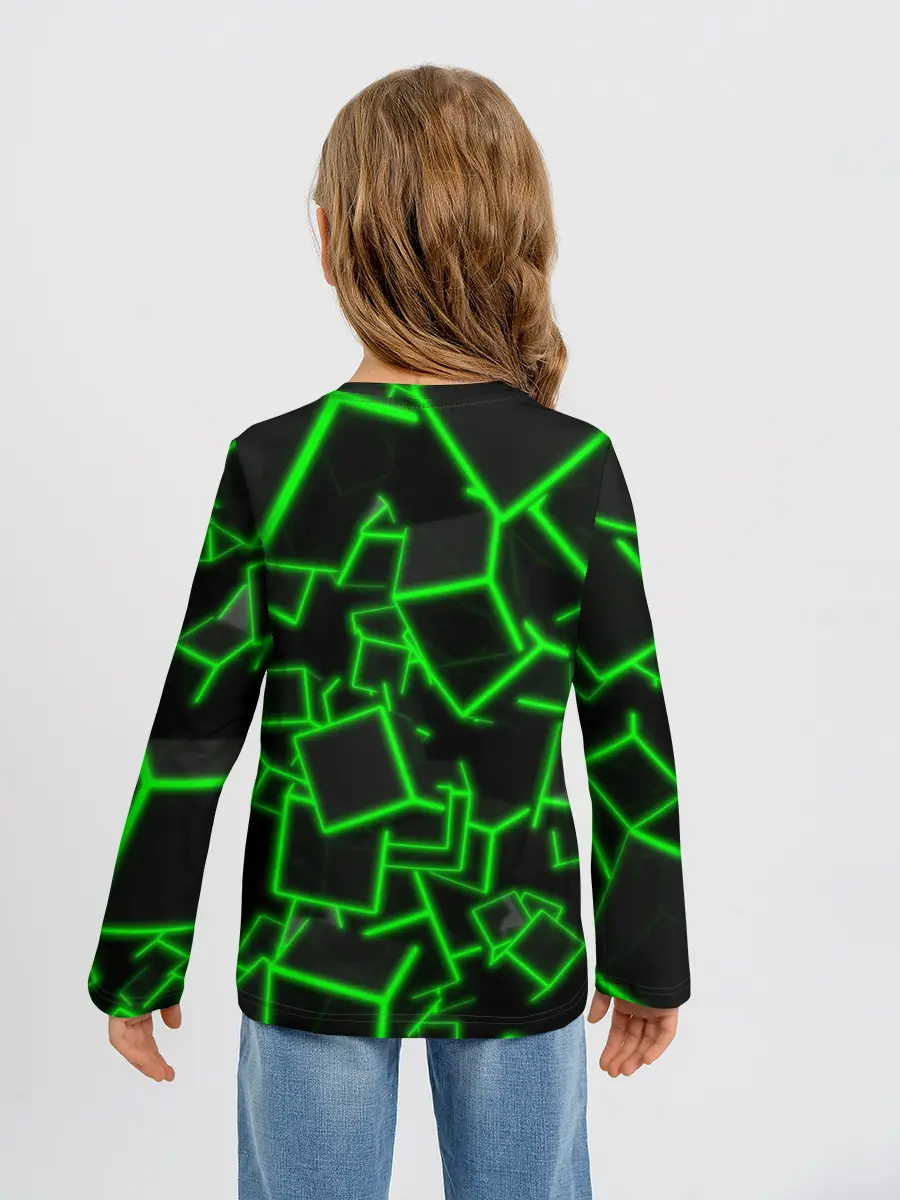 Детский лонгслив / Cyber cube