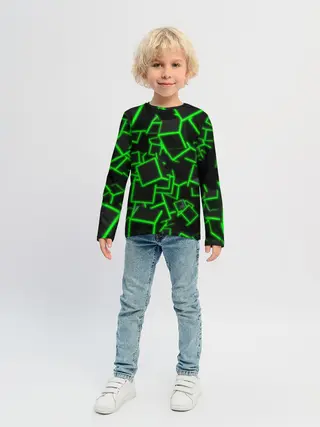 Детский лонгслив / Cyber cube