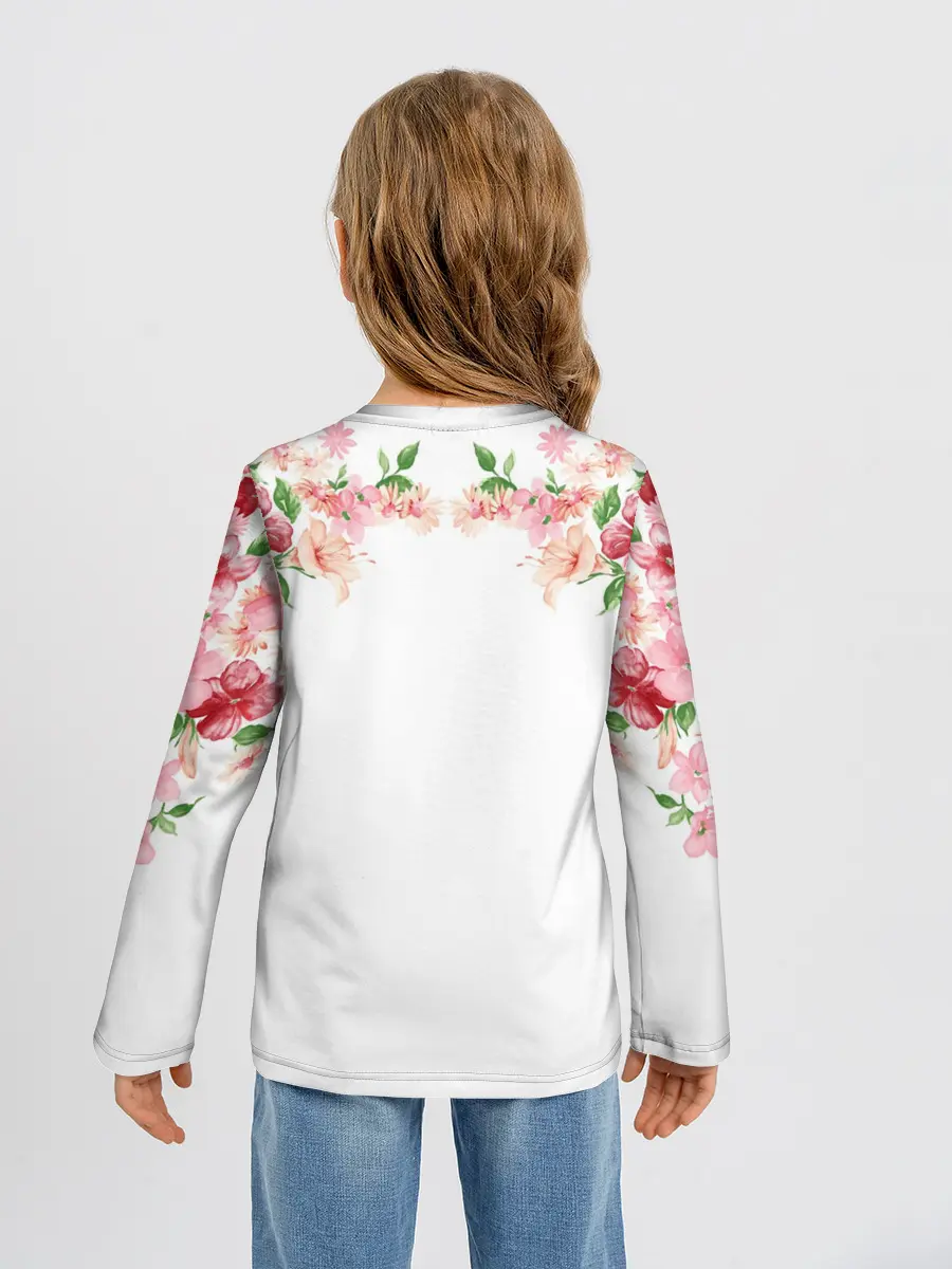 Детский лонгслив / Цветы