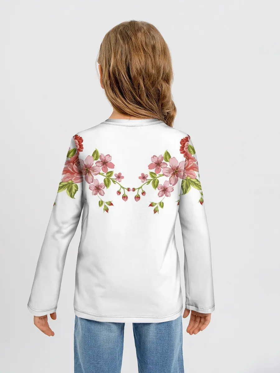 Детский лонгслив / Цветы