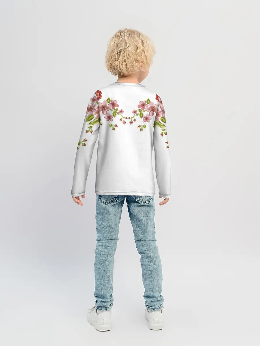 Детский лонгслив / Цветы