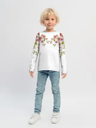 Детский лонгслив / Цветы