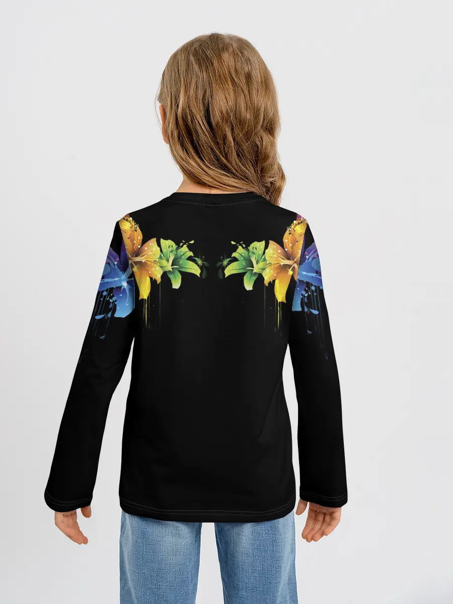 Детский лонгслив / Цветы