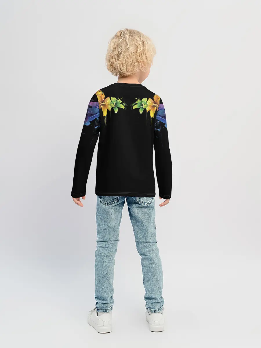 Детский лонгслив / Цветы