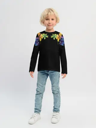 Детский лонгслив / Цветы