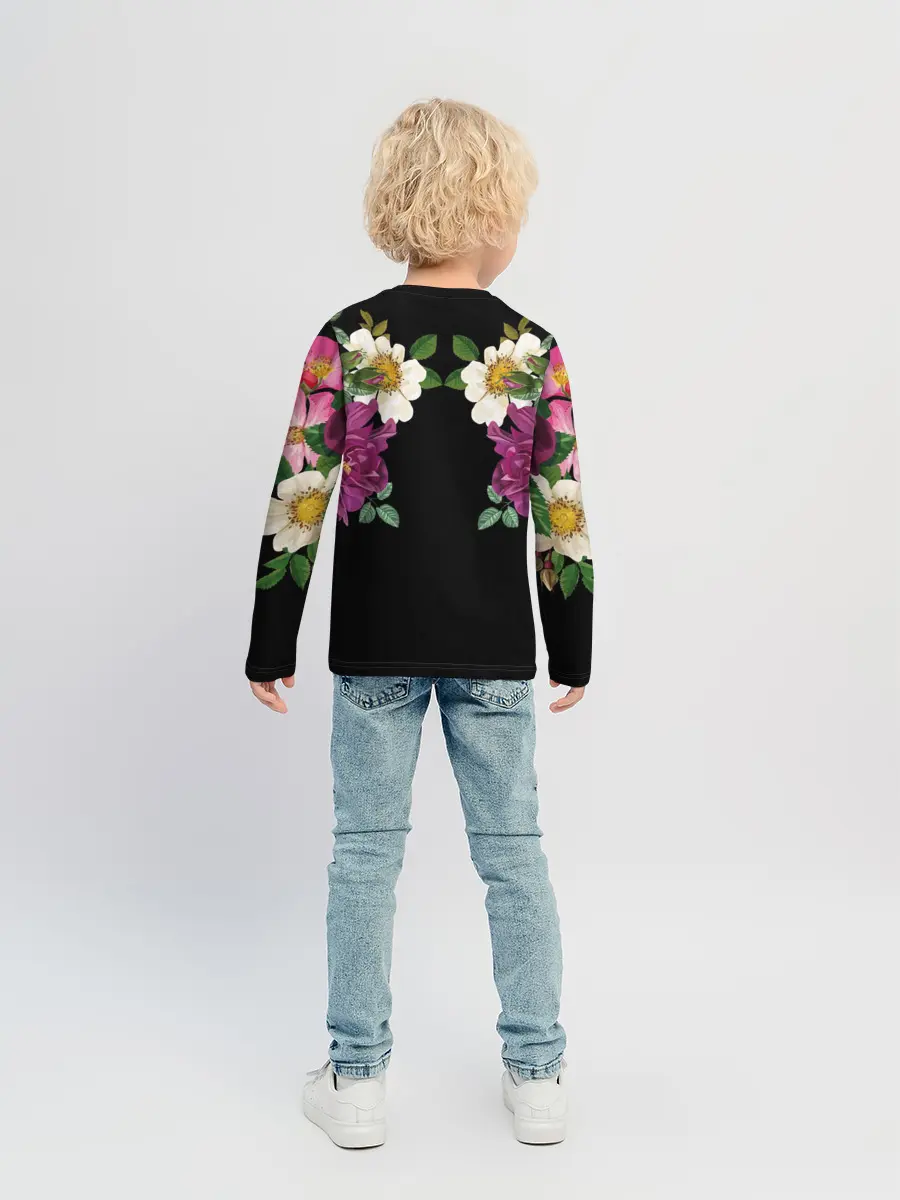 Детский лонгслив / Цветы