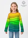 Детский лонгслив / Цветные волны