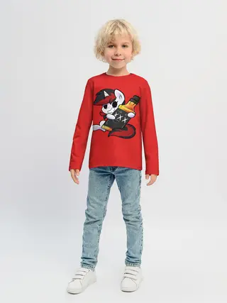 Детский лонгслив / Единорог с бутылкой