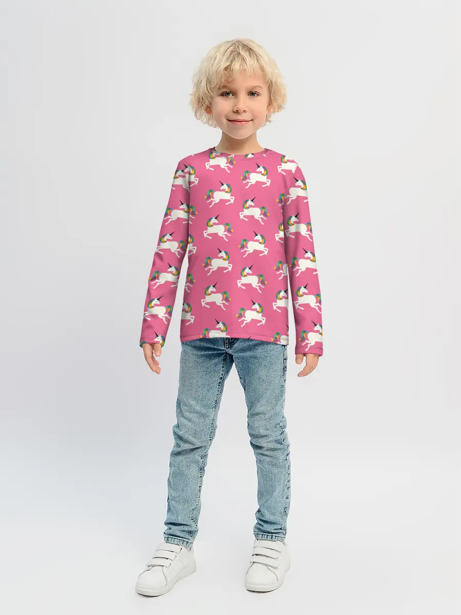 Детский лонгслив / Единорожки