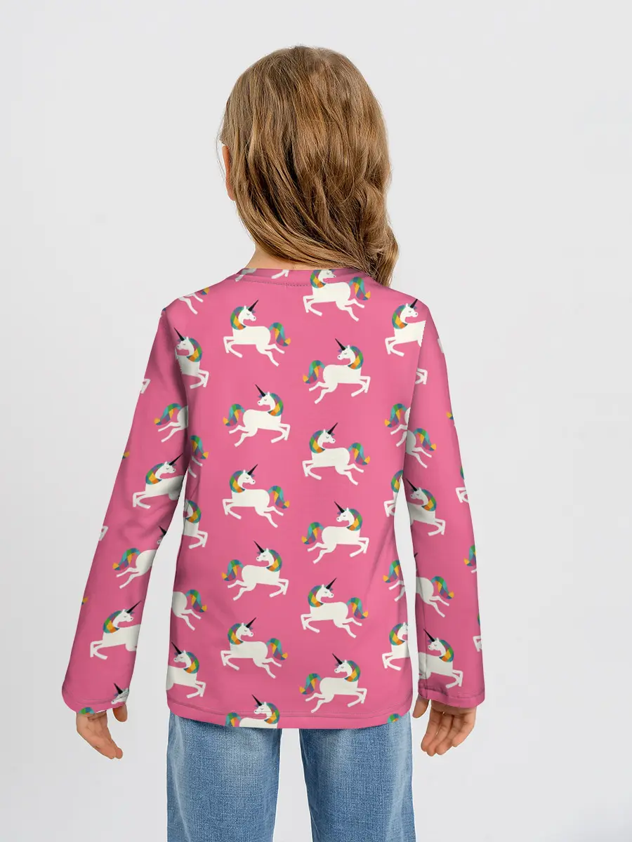 Детский лонгслив / Единорожки