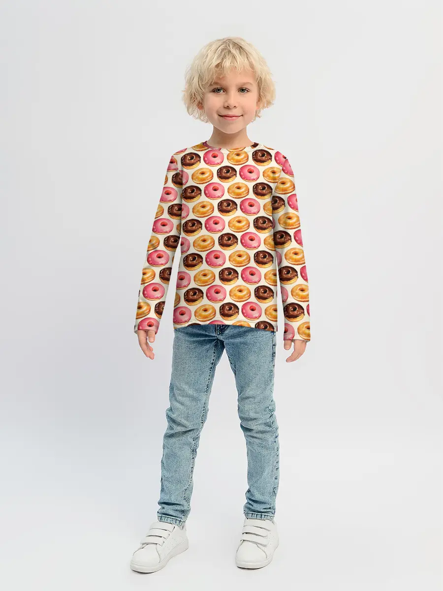 Детский лонгслив / Пончики