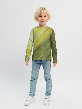 Детский лонгслив / Акварельные линии